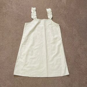 Zara White Leather Shift Dress
